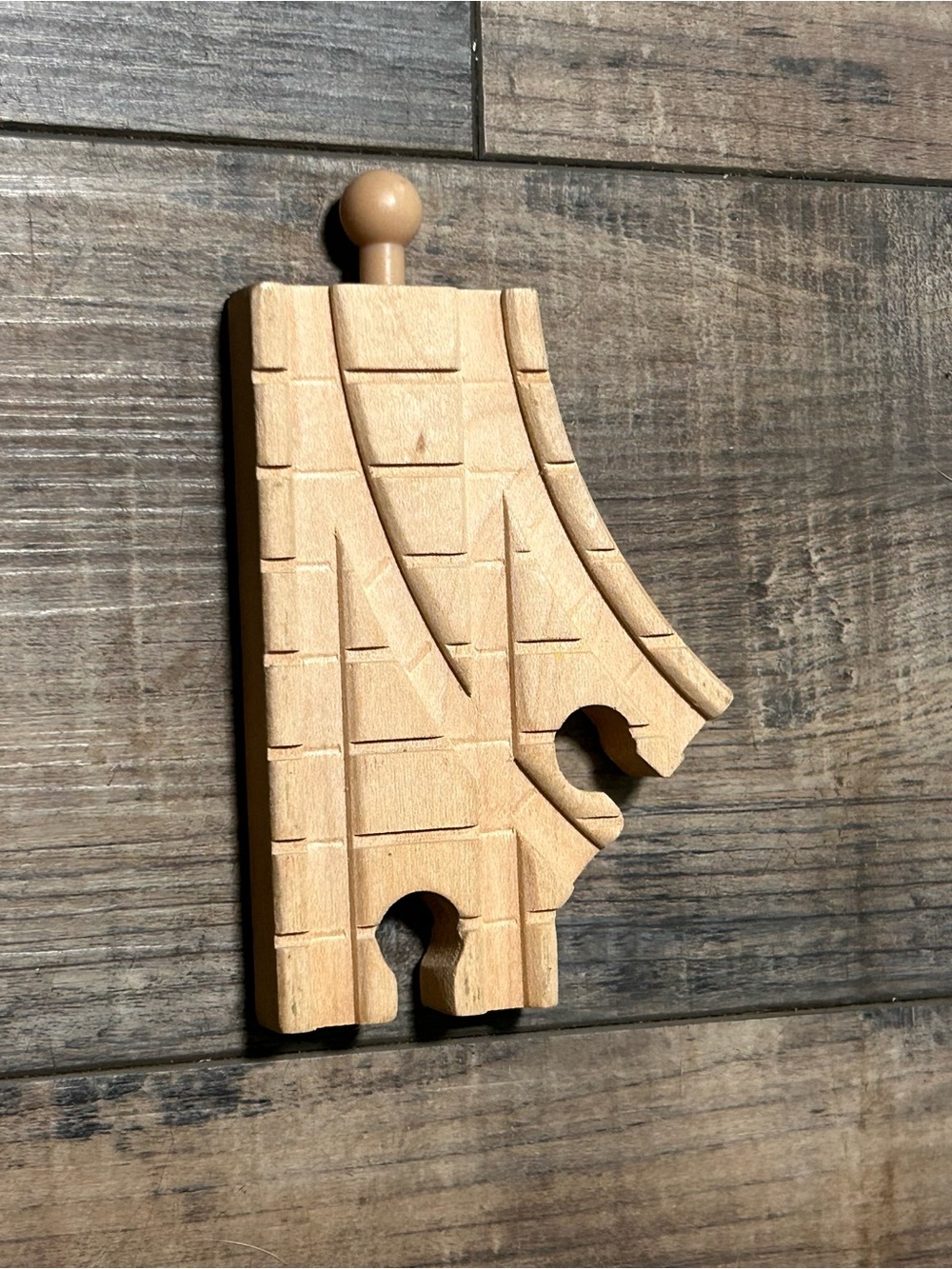 Thomas Wooden Railway Train Curve Switch Track Clickety Clack 4”